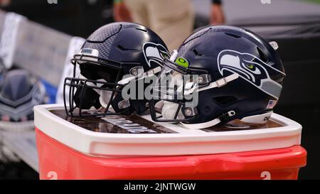 Acrisure Stadium. 13th Aug, 2022. Seahawks helmets during the Pittsburgh  Steelers vs Seattle Seahawks game in Pittsburgh, PA at Acrisure Stadium.  Jason Pohuski/CSM/Alamy Live News Stock Photo - Alamy