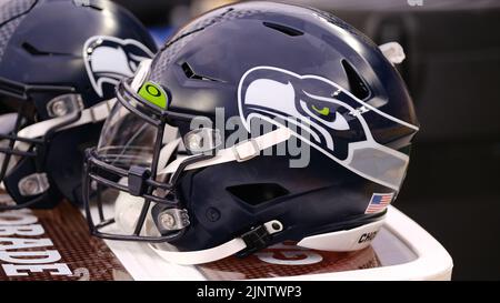 Acrisure Stadium. 13th Aug, 2022. Seahawks helmets during the Pittsburgh  Steelers vs Seattle Seahawks game in Pittsburgh, PA at Acrisure Stadium.  Jason Pohuski/CSM/Alamy Live News Stock Photo - Alamy