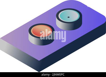 Buttons on gadget or electric appliances devices Stock Vector