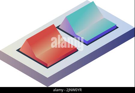 Buttons with switching on and off, device control Stock Vector