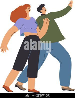 Man and woman scared people, gasping with shock Stock Vector