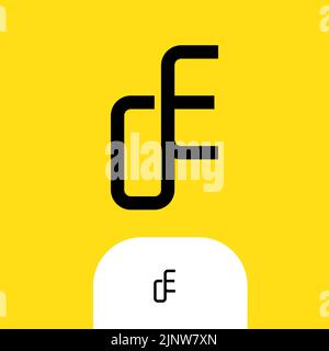 Letter D and E logo design vector template Stock Vector