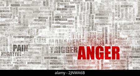 Anger Concept as a Concept Background Abstract Art Stock Photo