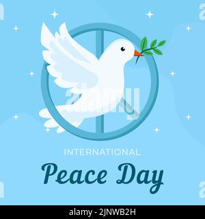 international peace day illustration concept design Stock Vector