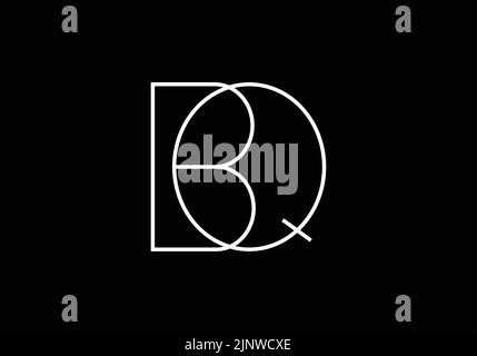 Abstract Alphabets Letters BQ or QB Logo Stock Vector