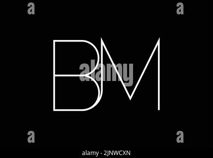 Abstract Alphabets Letters BM or MB Logo Stock Vector