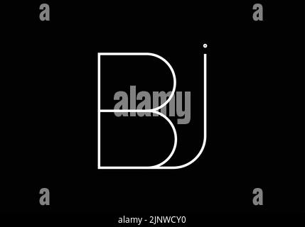 Abstract Alphabets Letters BJ or JB Logo Stock Vector