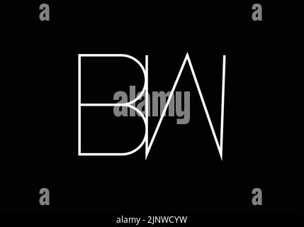Abstract Alphabets Letters BW or WB Logo Stock Vector