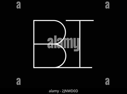 Abstract Alphabets Letters BI or IB Logo Stock Vector