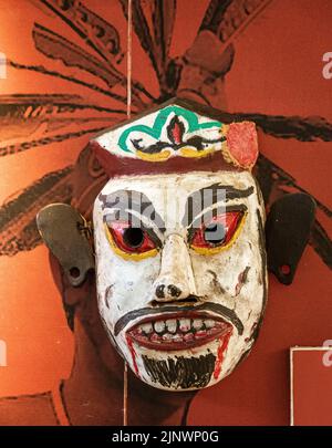 Central Kalamantan, Indonesia, May 20, 2022 - Ancient tribal war masks. Stock Photo