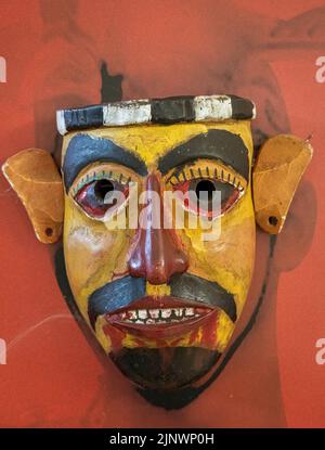 Central Kalamantan, Indonesia, May 20, 2022 - Ancient tribal war masks. Stock Photo