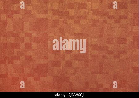Texture carpet covering, red with a pattern of squares Stock Photo