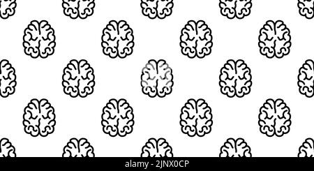 Seamless brain icon pattern, repeats vertically and horizontally Stock Vector