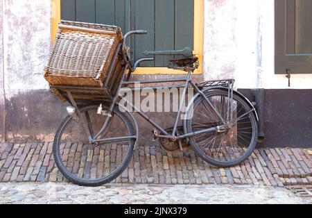 Old-fashioned means of transport from the last century in the Netherlands Stock Photo