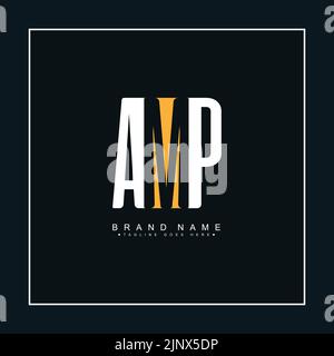 AMP logo. AMP letter. AMP letter logo design. Initials AMP logo linked ...