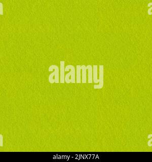 Lime felt fabric close-up. Seamless square background, tile ready. Stock Photo