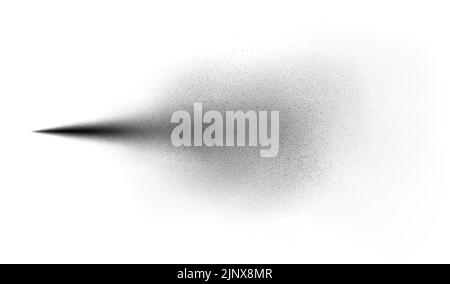 Black spray paint, atomizer or deodorant splash, sprayer effect isolated on white. Stock Vector
