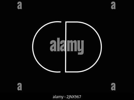 Initials alphabet letters CD or C D monogram logo Stock Vector