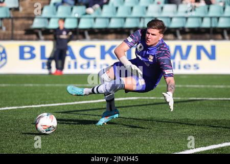14 August 2022, Sydney United Sports Centre, Sydney Australia: Australia Cup Sydney United 58 FC  versus Western United: Danijel Nizic of Sydney United 58 FC makes and excellent save Stock Photo