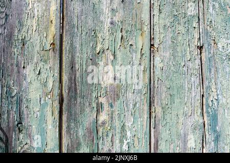 Wood for background, texture. Wooden blue empty peeled shabby board planks for backdrop. Vertical stripe construction for rural window or door. Copy s Stock Photo