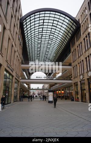 Berlin, Germany: the glass arcade of Mall of Berlin shopping centre Stock Photo