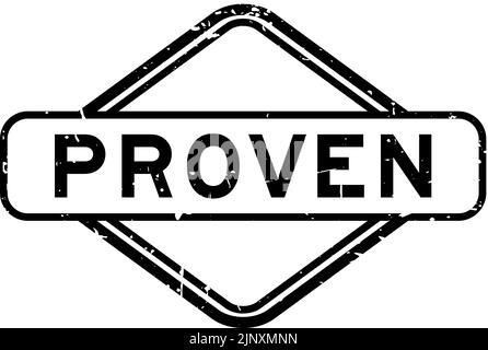 Grunge black proven word rubber seal stamp on white background Stock ...