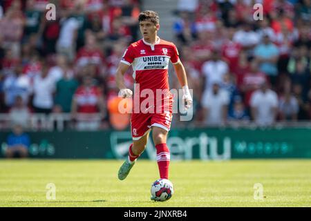 Ryan Giles #3 of Middlesbrough on the ball during the game  in Middlesbrough, United Kingdom on 8/14/2022. (Photo by James Heaton/News Images/Sipa USA) Stock Photo