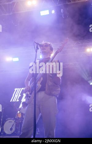 Newquay, Cornwall, UK. 14th August, 2022. The Rills performing at Boardmasters Festival 2022. Credit: Sam Hardwick/Alamy. Stock Photo