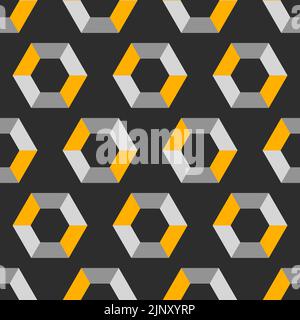 Seamless pattern with hexagons. Modern geometric abstract background in shape of hexagons Stock Vector