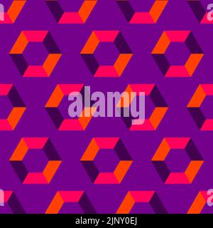 Seamless pattern with hexagons. Modern geometric abstract background in shape of hexagons Stock Vector