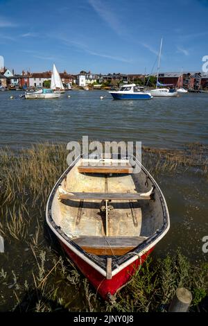 WIVENHOE IN ESSEX, PICTURED FROM THE OPPOSITE SHORE (ROWHEDGE). Stock Photo