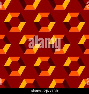 Seamless pattern with hexagons. Modern geometric abstract background in shape of hexagons Stock Vector