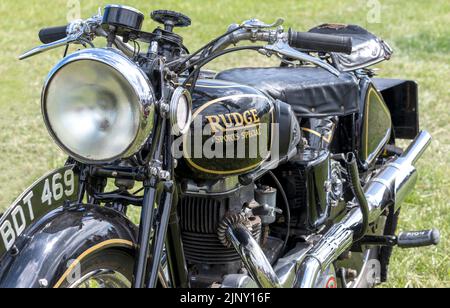 Classic vintage Rudge Special motorcycle - registration number BDT 469 Stock Photo