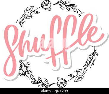 Shuffle dance letter. Abstract modern art design. Banner Stock Vector