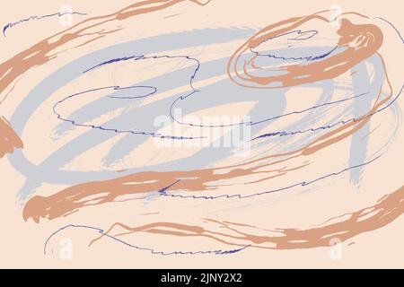 Pastel Abstract artistic illustration. Vector compositions for template, cover, poster, invitation, card. Blue, grey, light pink, gold, blue colors. A Stock Vector