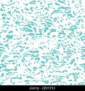 Green hand draw abstract seamless pattern.  Military texture - camouflage. Background on the marine theme with waves. Stock Vector