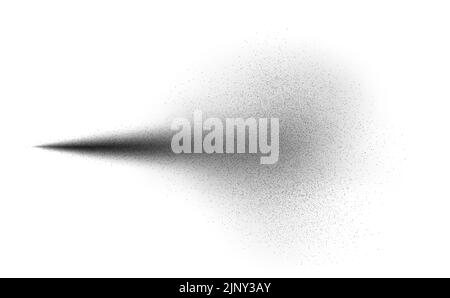 Black spray paint, atomizer or deodorant splash, sprayer effect isolated on white. Stock Vector