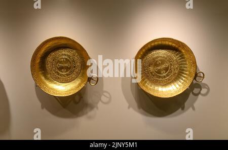 Budapest, Hungary. Artefacts and Interior of Hungarian National Museum - national museum for the history, art and archaeology Stock Photo