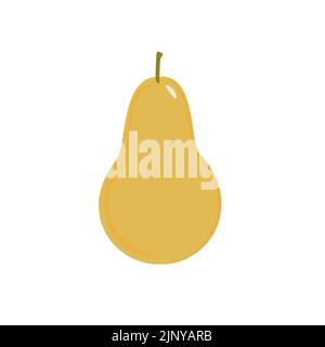 Pear on a white background. The fruit. Illustration. Stock Vector