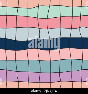 vector hand draw colorful square checkered background or texture Stock Vector