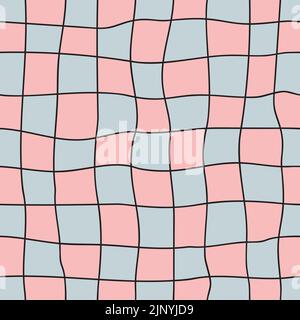 vector hand draw colorful square checkered background or texture Stock Vector