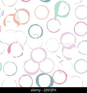 Creative colorful round pattern. Abstract geometric composition of rings Stock Vector