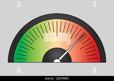 Speedometer icon colorful - vector illustration Stock Vector