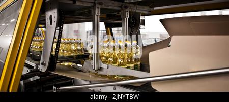 Factory for the production of edible oils. Shallow DOFF. Ukraine Stock Photo
