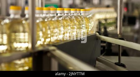 Factory for the production of edible oils. Shallow DOFF. Ukraine Stock Photo
