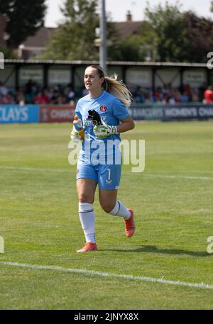 Catford, UK. 14th Aug, 2022. The Oakwood Stadium, Catford, 14 aug 2022 Goal Keeper Sian Rogers during a friendly game in August 2022 (Bettina Weissensteiner/SPP) Credit: SPP Sport Press Photo. /Alamy Live News Stock Photo