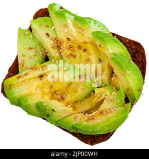 Sandwich with pieces of fresh avocado Stock Photo
