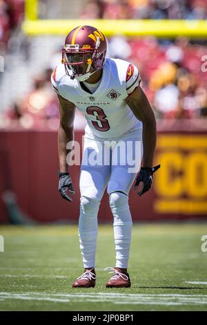 Washington Commanders cornerback William Jackson III (3) runs during an NFL  football game against the Carolina Panthers, Saturday, Aug. 13, 2022 in  Landover. (AP Photo/Daniel Kucin Jr Stock Photo - Alamy