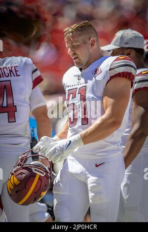 Washington Commanders linebacker David Mayo (51) runs during an NFL  football game against the Jacksonville Jaguars, Sunday, Sept. 11, 2022 in  Landover. (AP Photo/Daniel Kucin Jr Stock Photo - Alamy