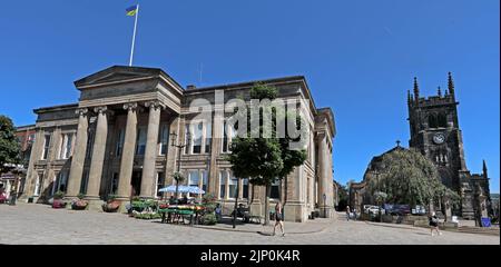 Macclesfield Town Hal, town public building, Cheshire East, Cheshire, England, UK, SK10 1EA, summer Stock Photo